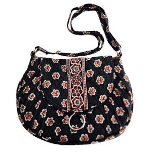 Vera Bradley black & red floral quilted bag
